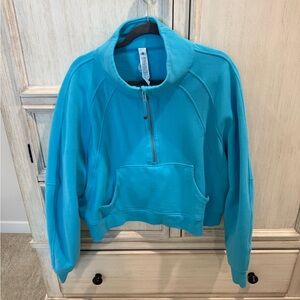 Lululemon Scuba Funnel Neck Teal Crop XL/XXL